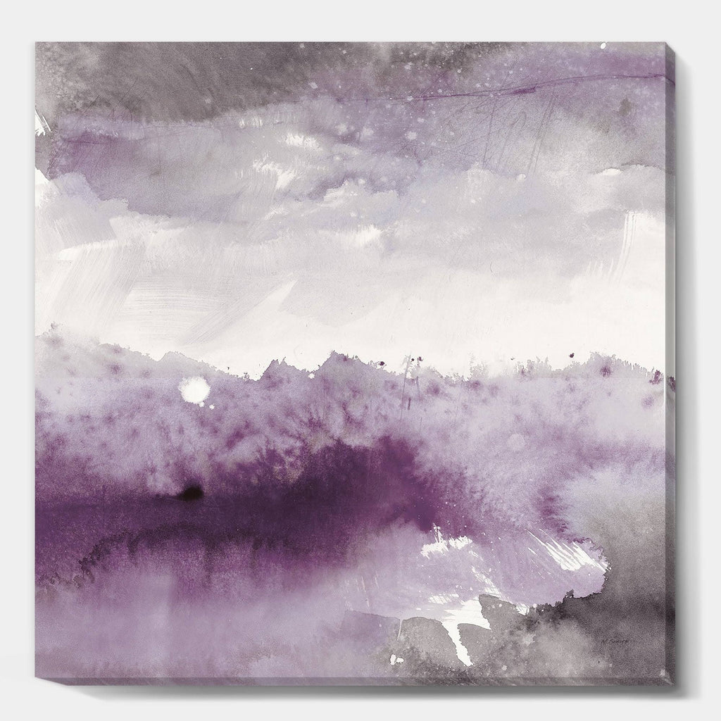 Amethyst and Grey Shabby Chic Canvas Artwork Print - 36 in. Wide x 36 in. High E69060