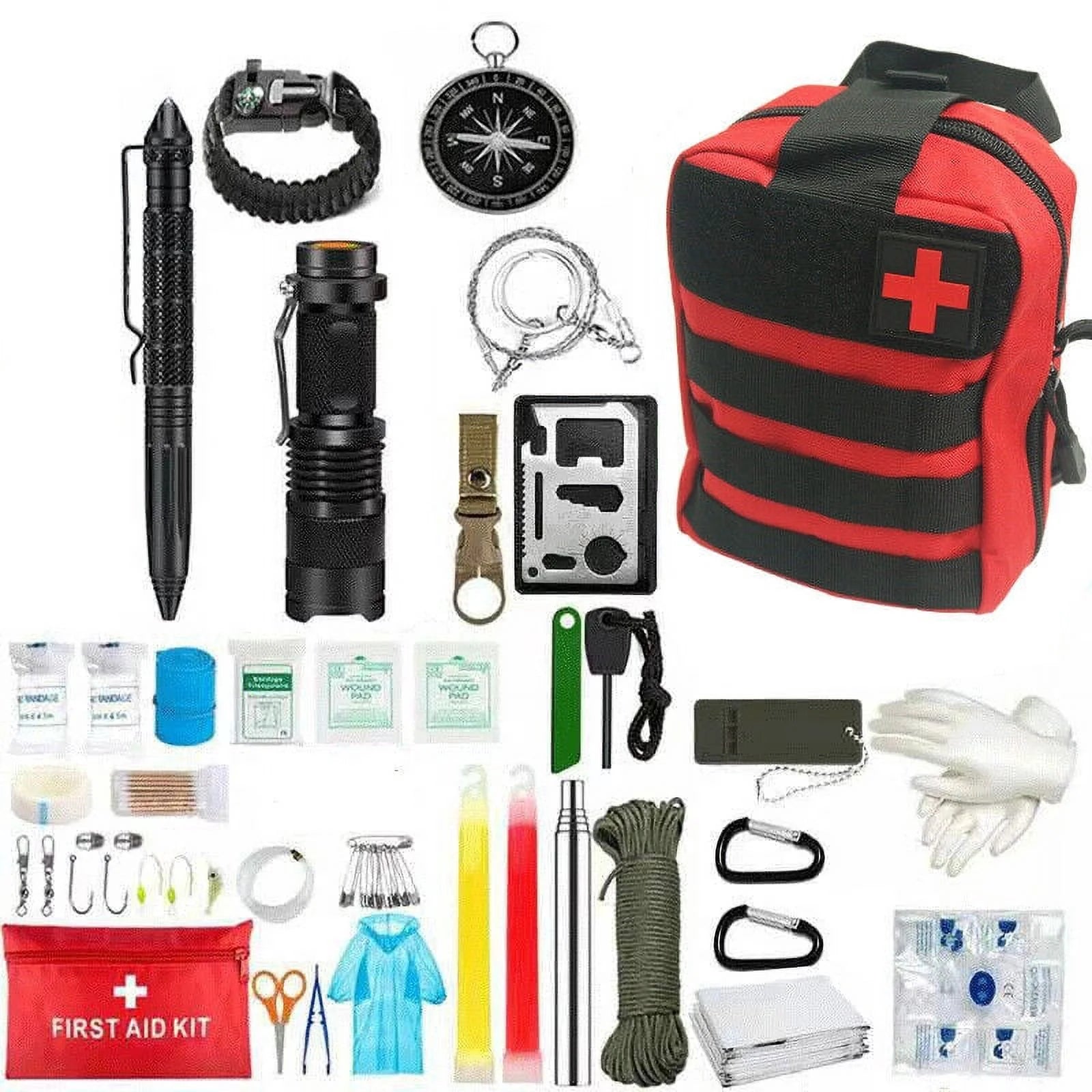 Survival Kit Multi-Function Camp Tactical Equipment R299028