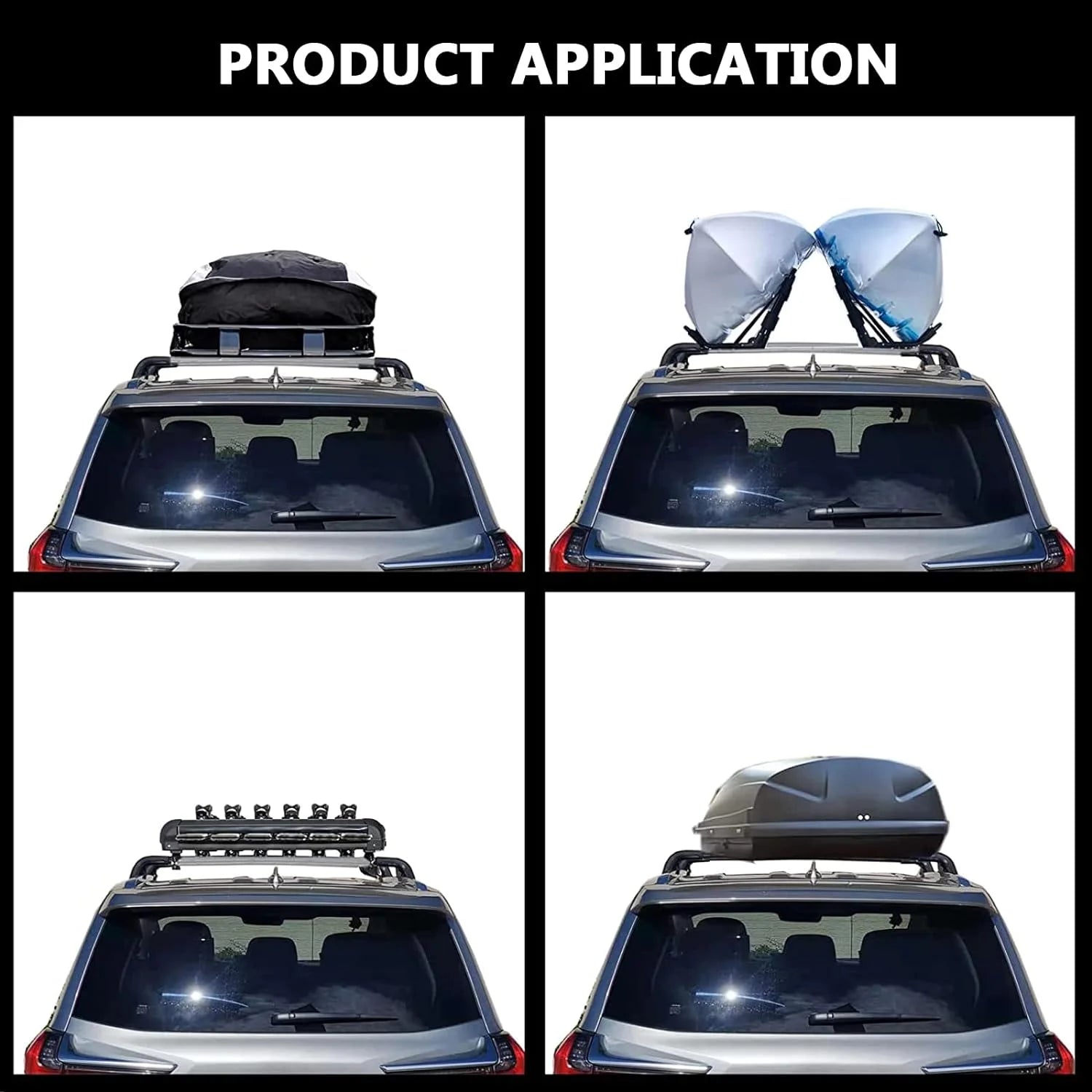 Black Lockable Roof Rack Crossbars I88739