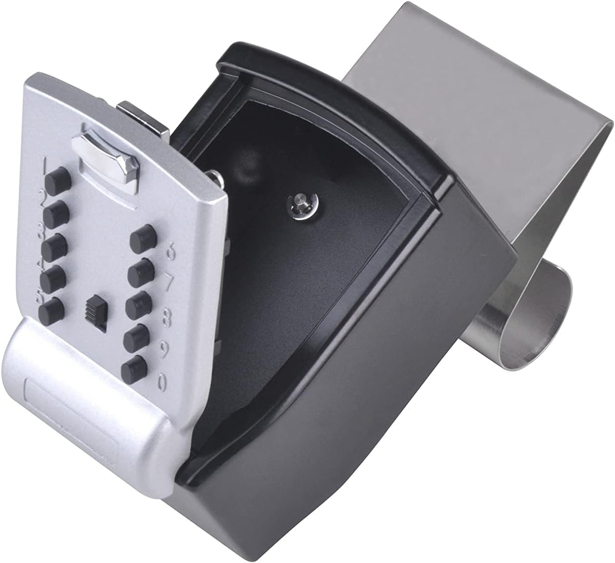 Car Window Lockbox with Protective Rubber Cover, Holds 1-5 Keys A826