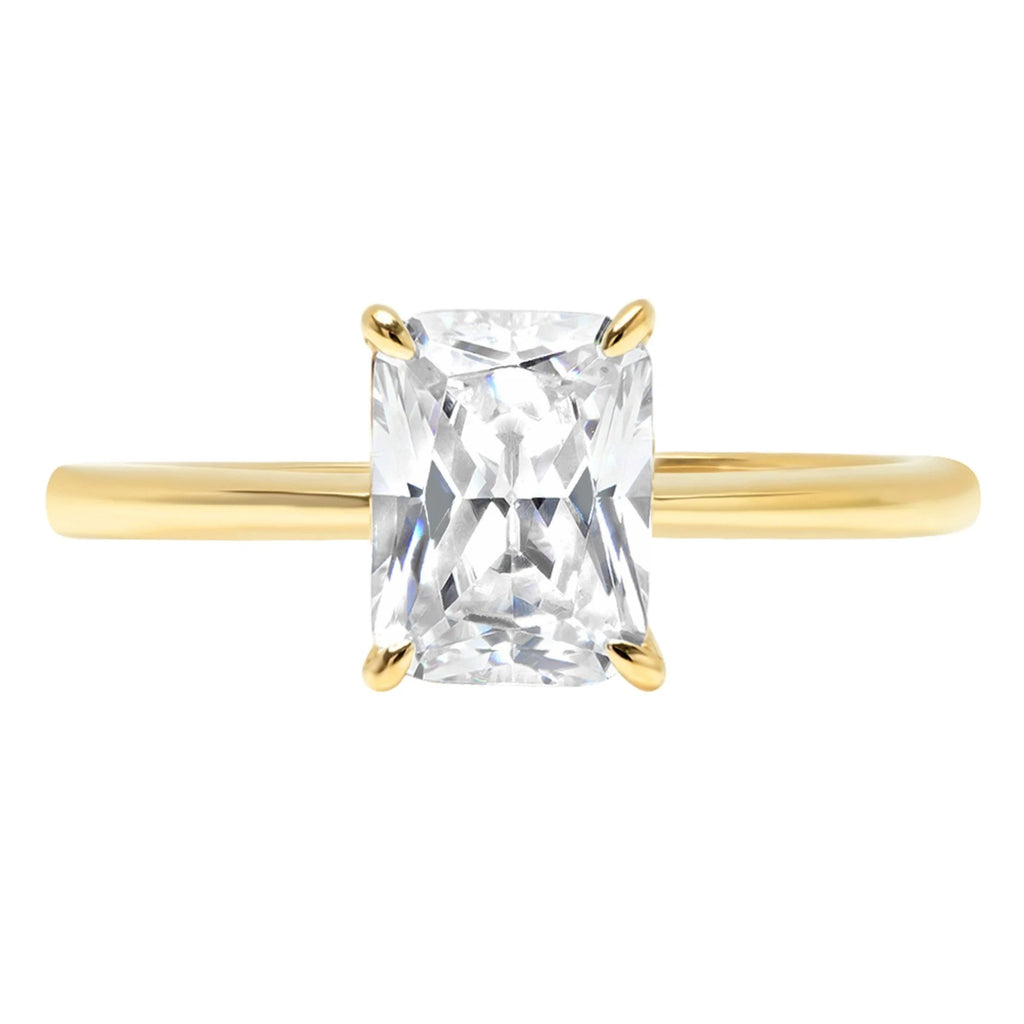 14K Yellow Gold Solitaire Engagement Ring size 8 N3021