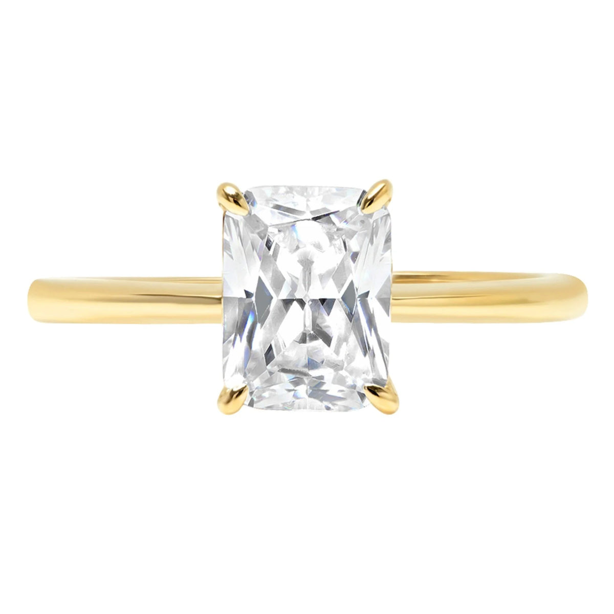 14K Yellow Gold Solitaire Engagement Ring size 8 N3021