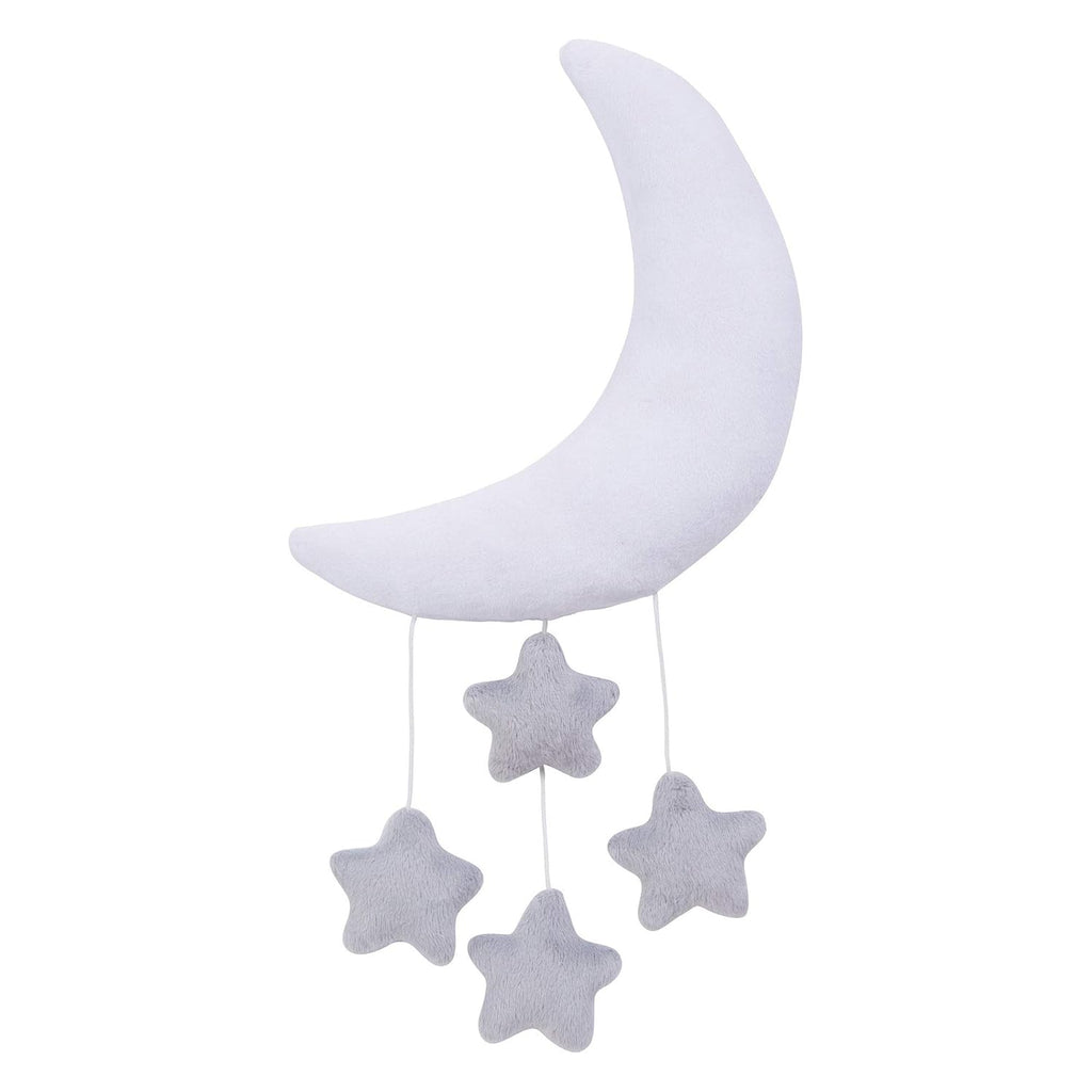 Grey and White Moon and Stars Baby Crib Musical Mobile L977391