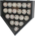 Solid Wood Baseball Display Case Shadow Box 21 Slots Lockable X29561