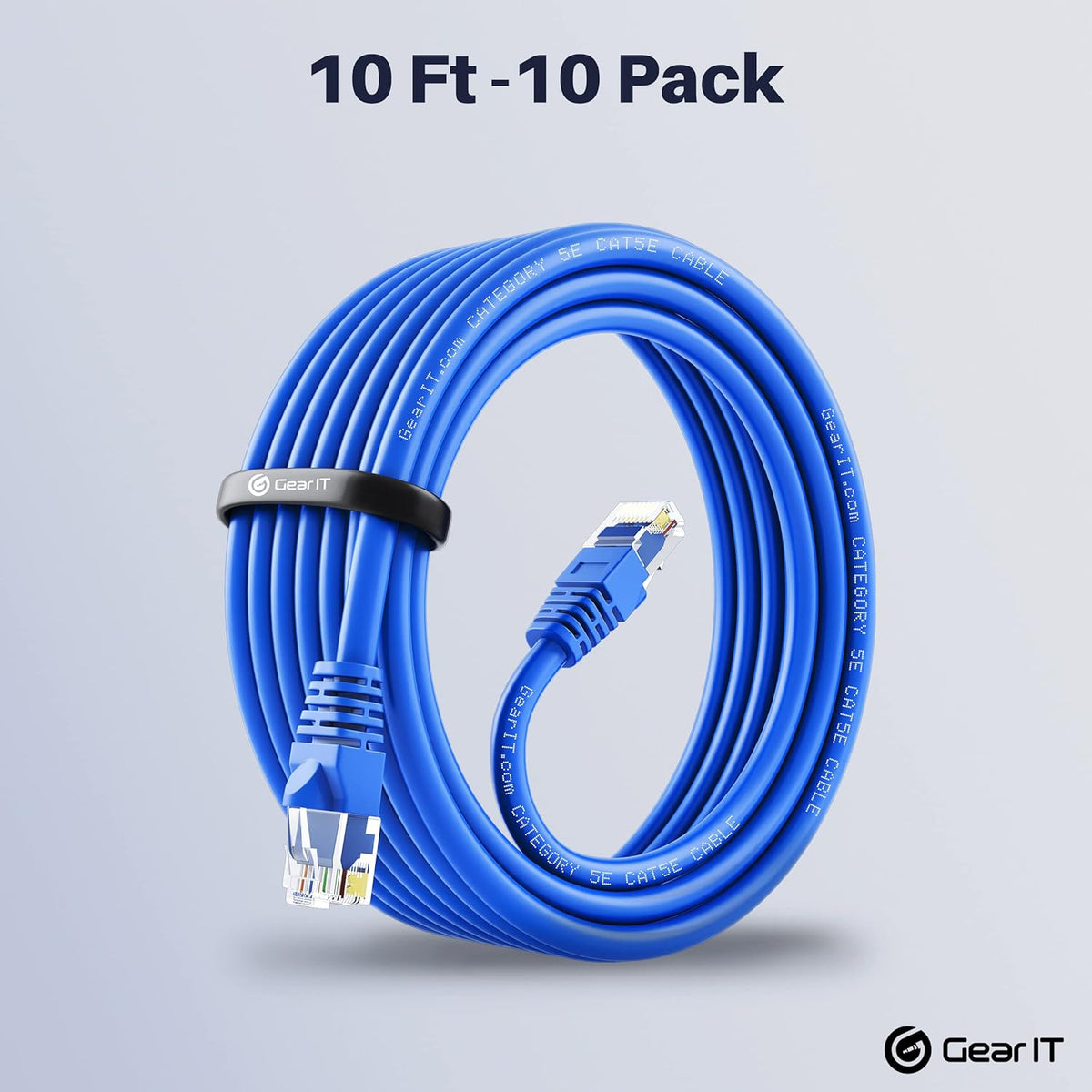 100-Pack Blue Cat5e Ethernet Patch Cable 3 Feet B472