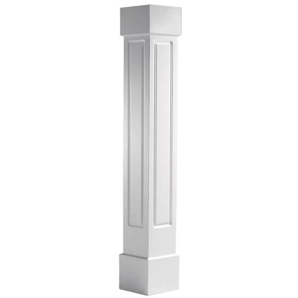 8x22W x 12&H Raised Panel Column with Standard Capital & Base W16743