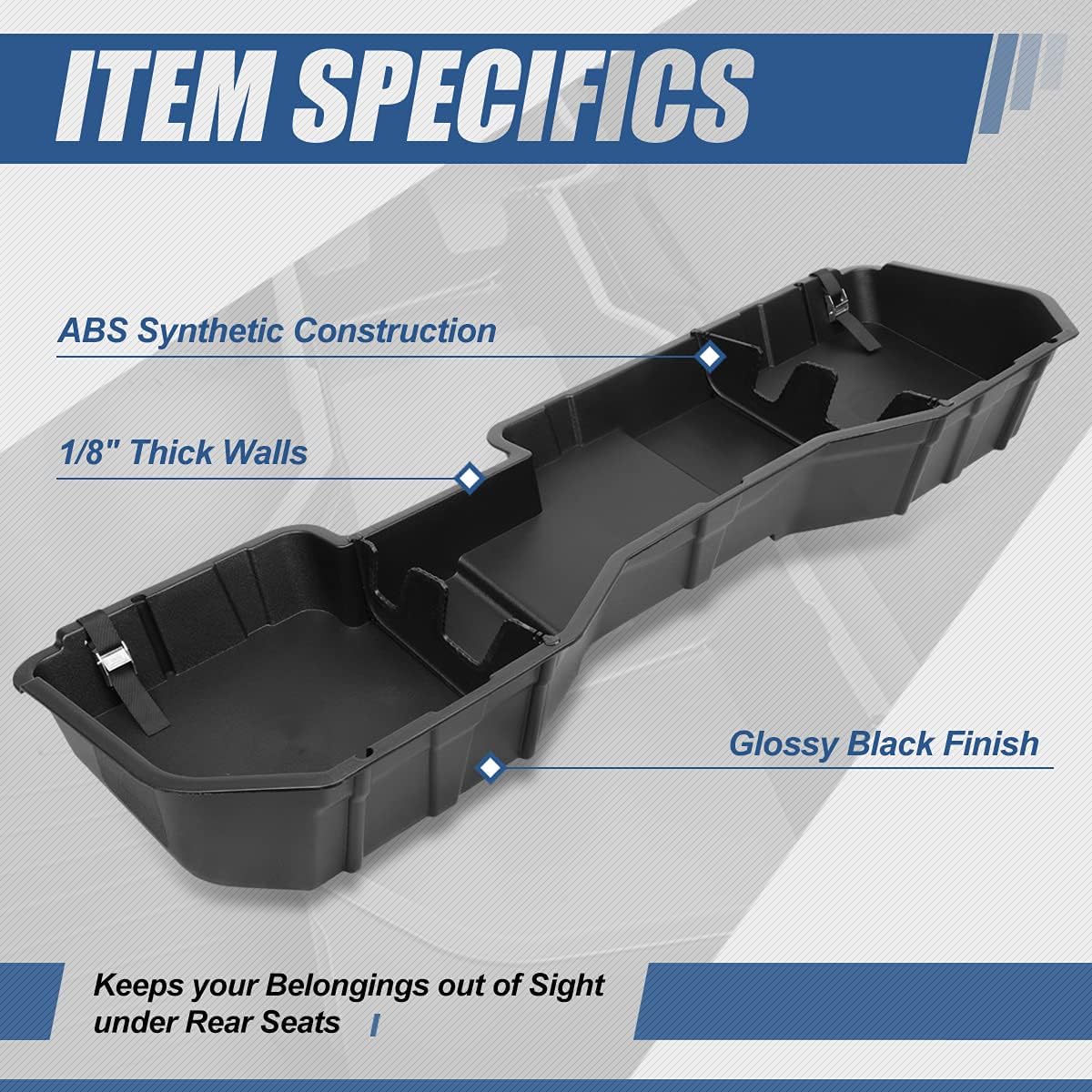 Under Seat Tool Storage Organizer Box Tray K71585
