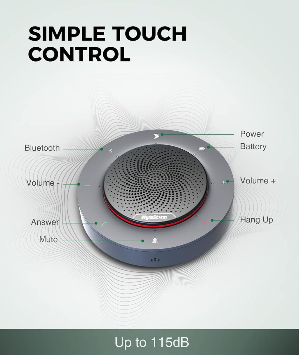 Conference Speaker with 4 Noise-canceling Mics, USB-C Docking Function C240