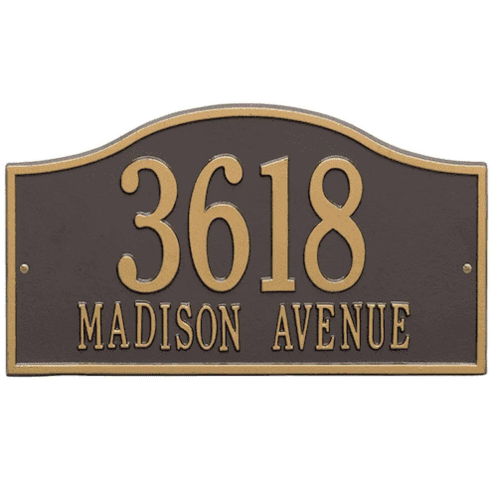 Arch Marker - Standard Lawn - Two Line in Oil Rubbed Bronze X337