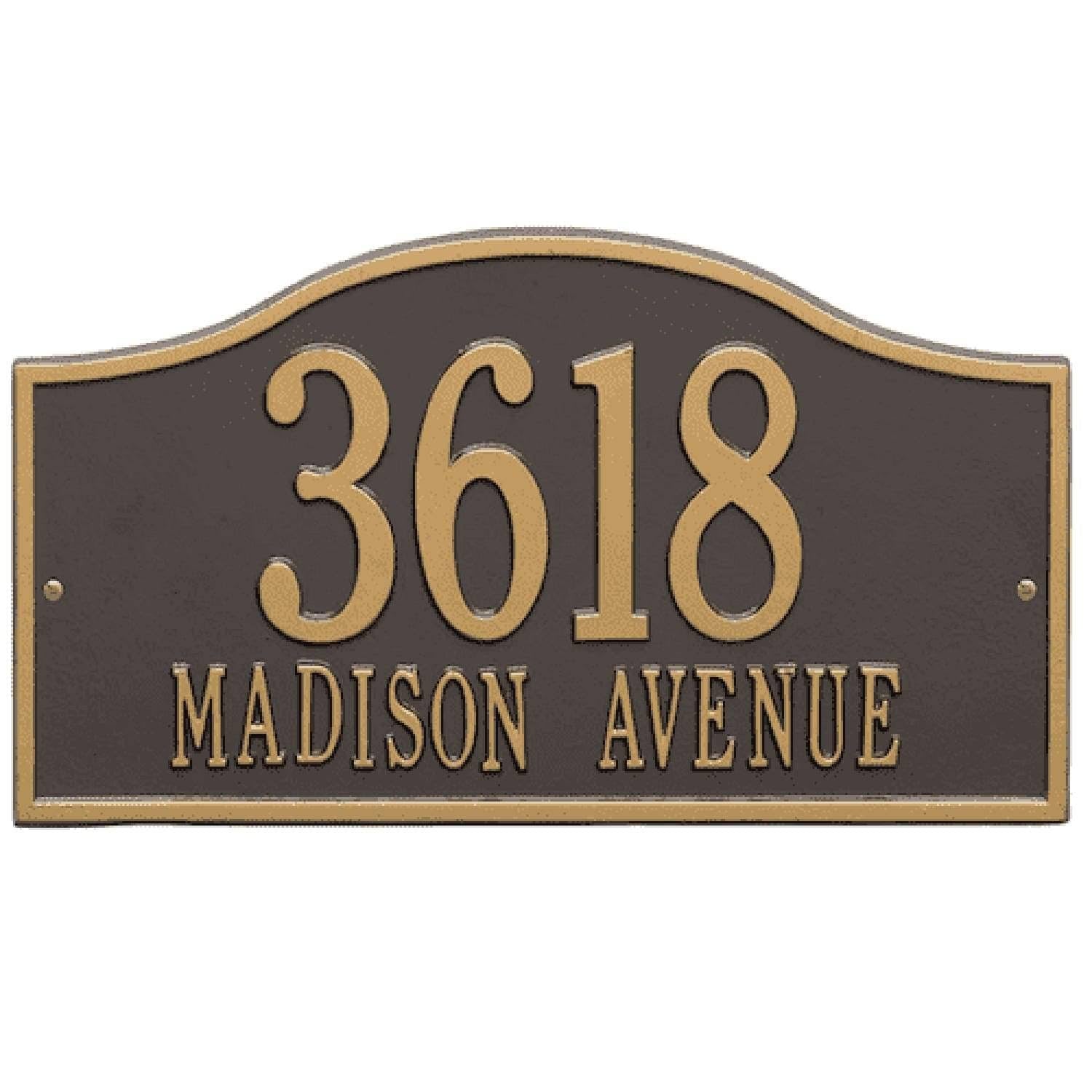 Arch Marker - Standard Lawn - Two Line in Oil Rubbed Bronze X337