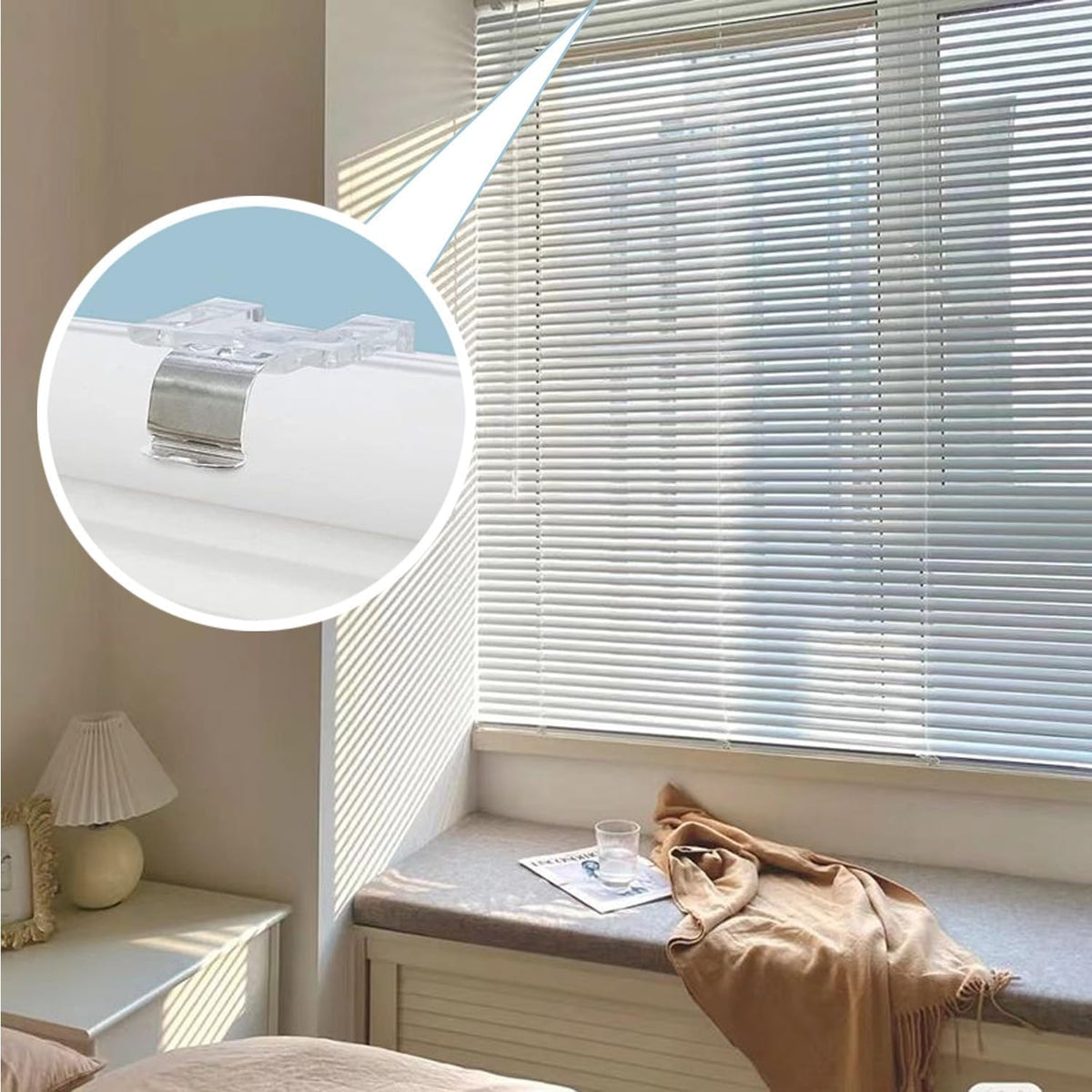 Cordless Shade Bracket with Metal Clip for 1" PVC Cordless Honeycomb Shades R435985