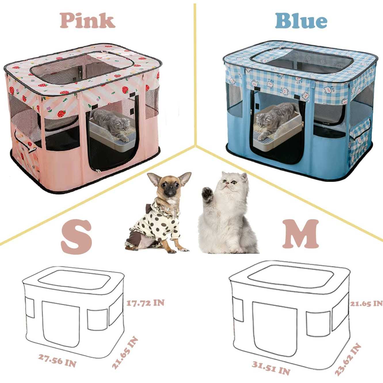 Portable Foldable Pet Playpen J434323