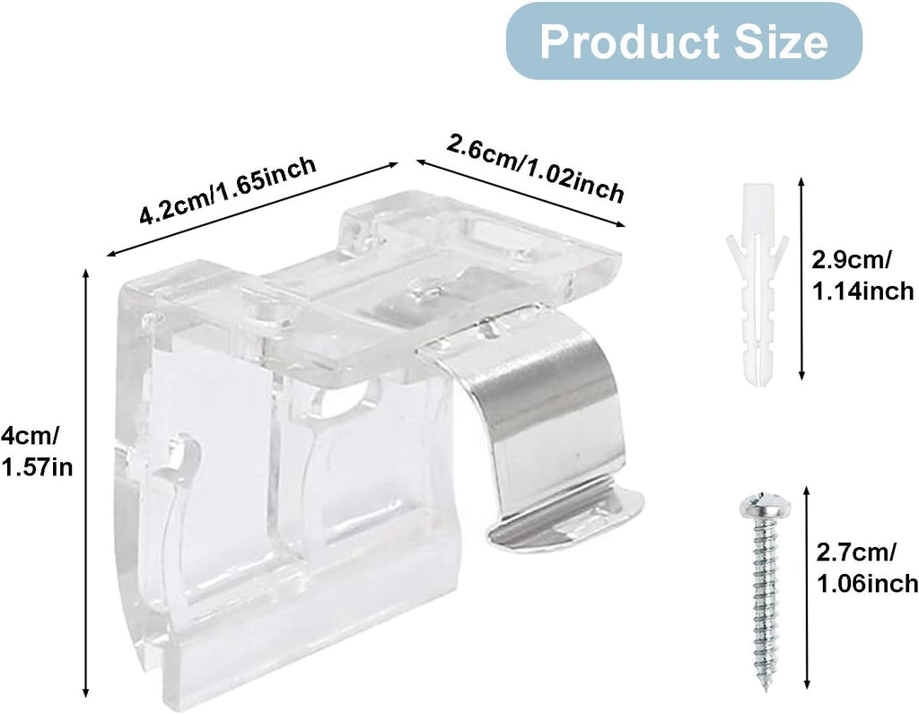 Cordless Shade Bracket with Metal Clip for 1" PVC Cordless Honeycomb Shades R435985