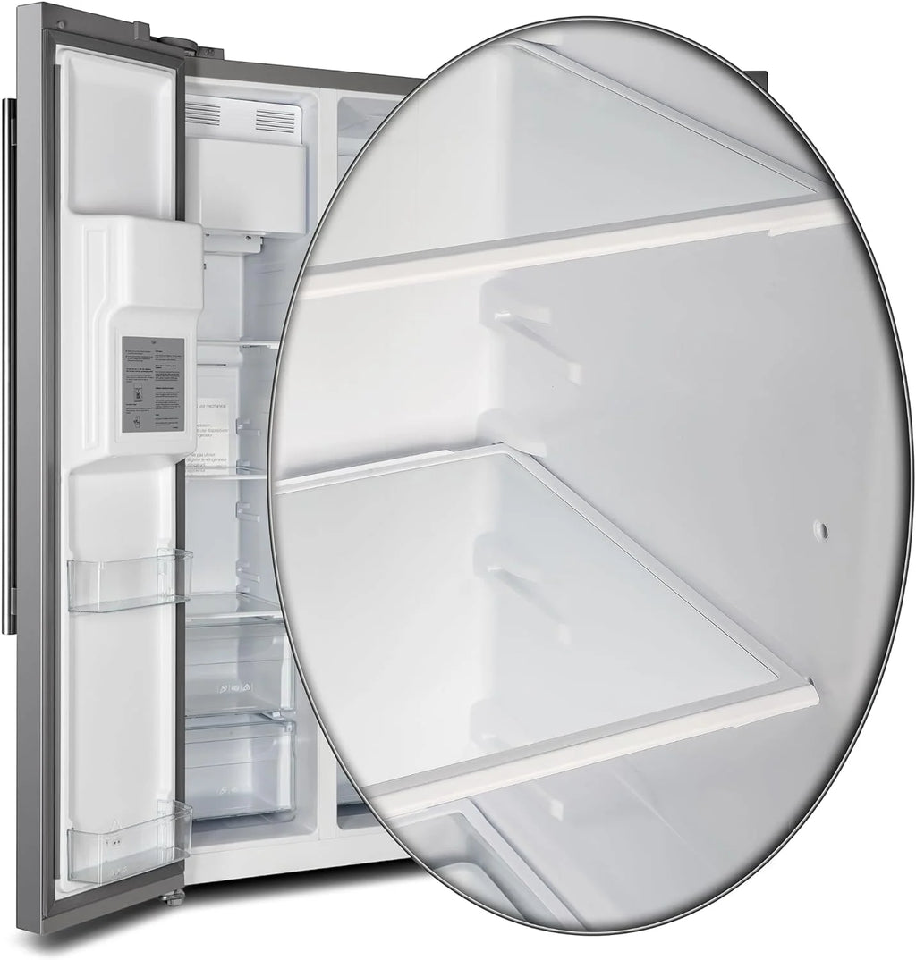 36" Side by Side Stainless Steel Refrigerator with Ice Maker E11292