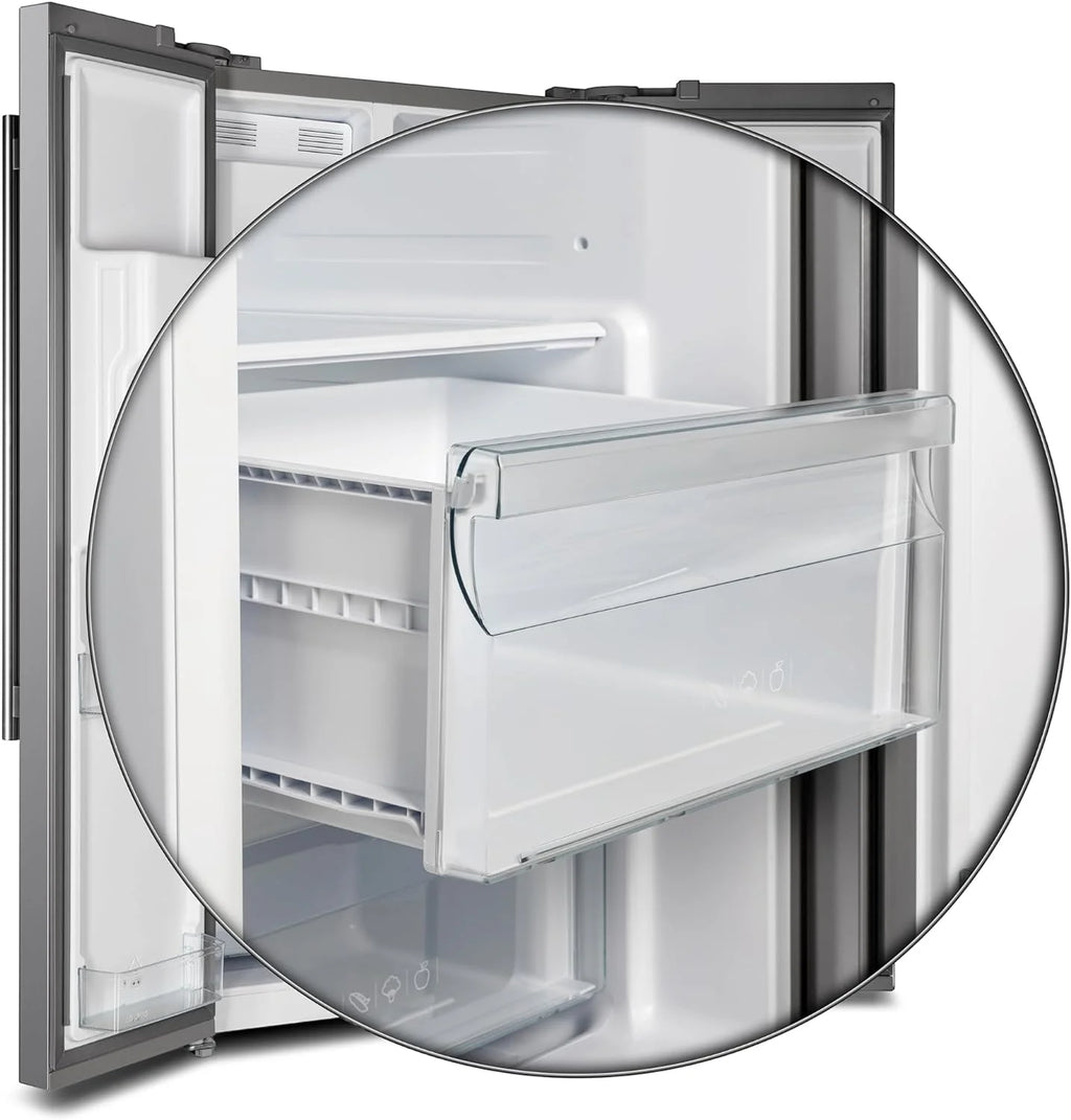36" Side by Side Stainless Steel Refrigerator with Ice Maker E11292