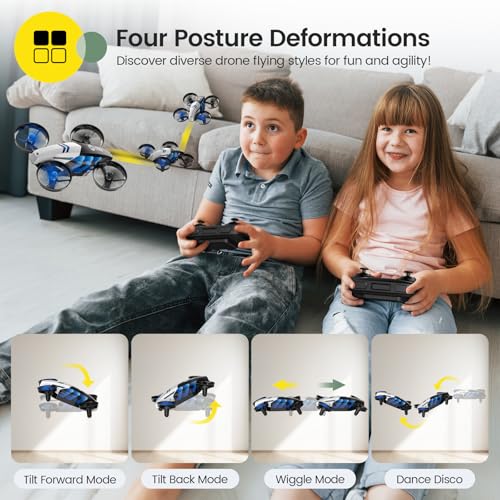 Mini Indoor Drone with Land & Fly Mode, RC Quadcopter M86519