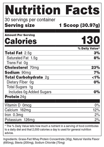 2 Tubs Grass-Fed Whey Protein Concentrate Salted Caramel C663965