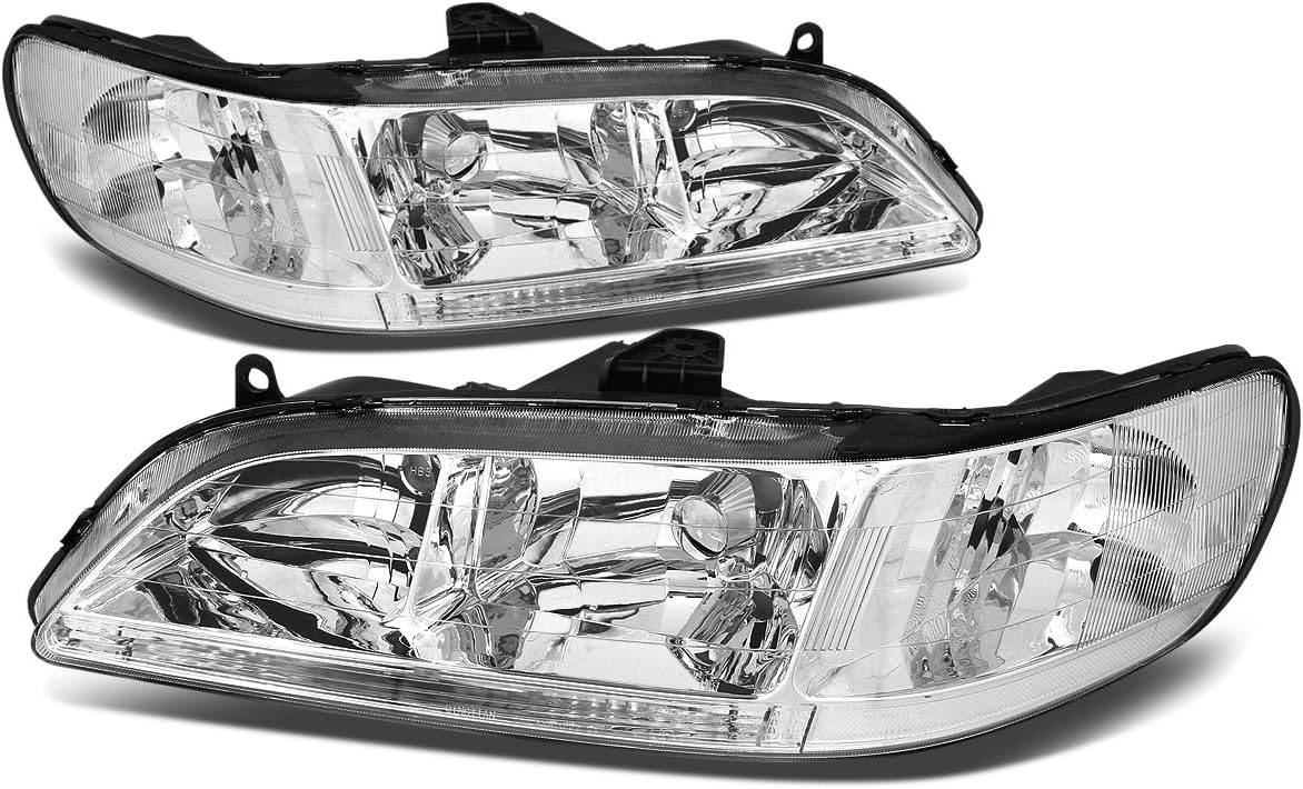 Black Housing Amber Corner Smoked Lens Headlights Assembly P901