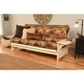 Antique White/Gray Suede Fabric Futon M5559