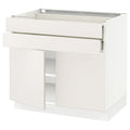 White 2 Door 2 Drawer Base Cabinet M964