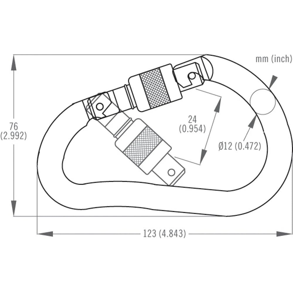 Steel HMS Screwgate Carabiner P351008