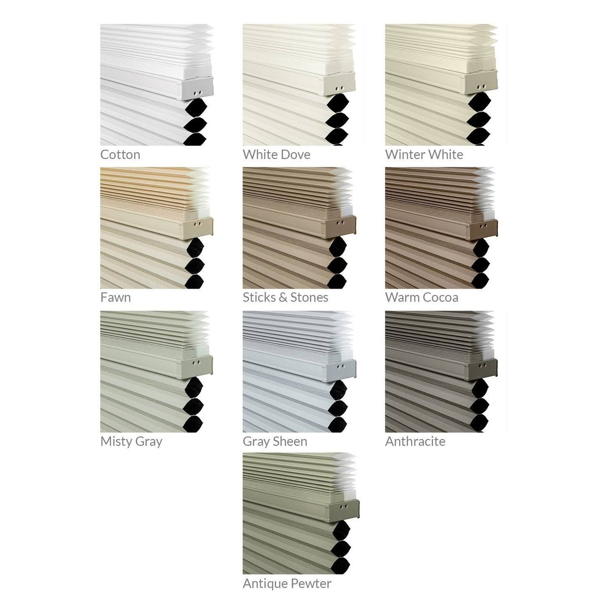 Cordless Cellular Shades Cotton 59x22 x 72x22 P746