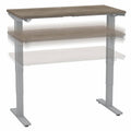 Electric Height Adjustable Standing Desk in Modern Hickory Y35664