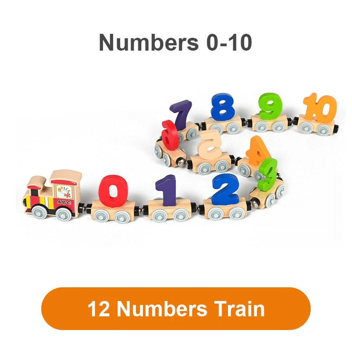 Wooden Magnetic Train Building Blocks Puzzle Toys D596