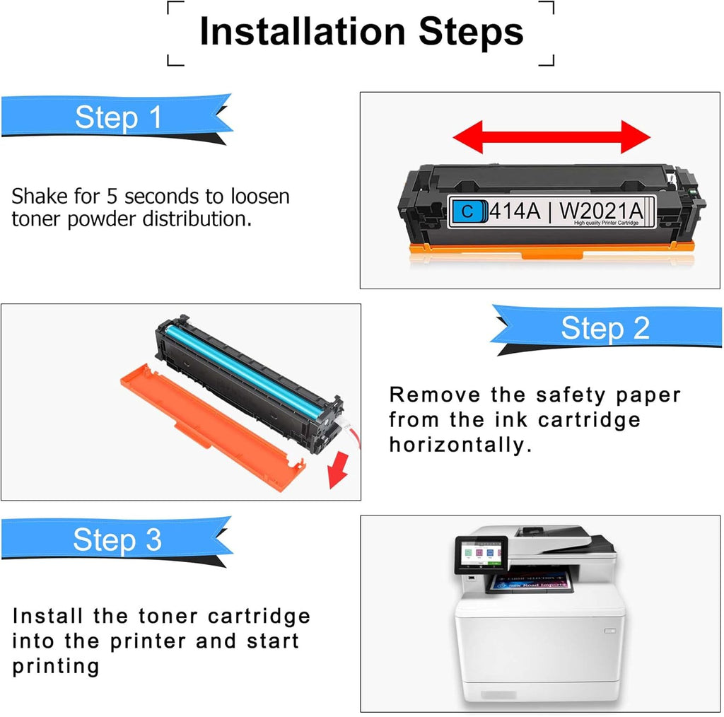414A Compatible Toner Cartridge for HP Color Pro MFP M479fdw M454 Series Printer V3525