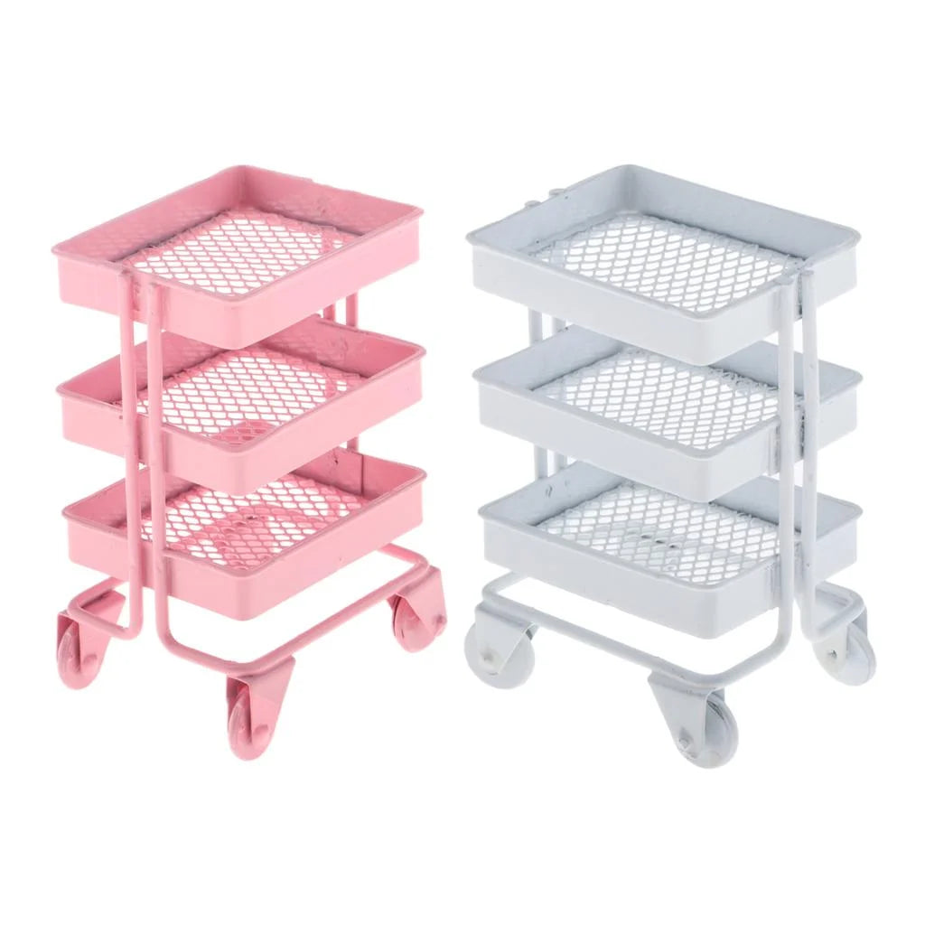 Pink And White Dollhouse Furniture Storage Shelf F53910