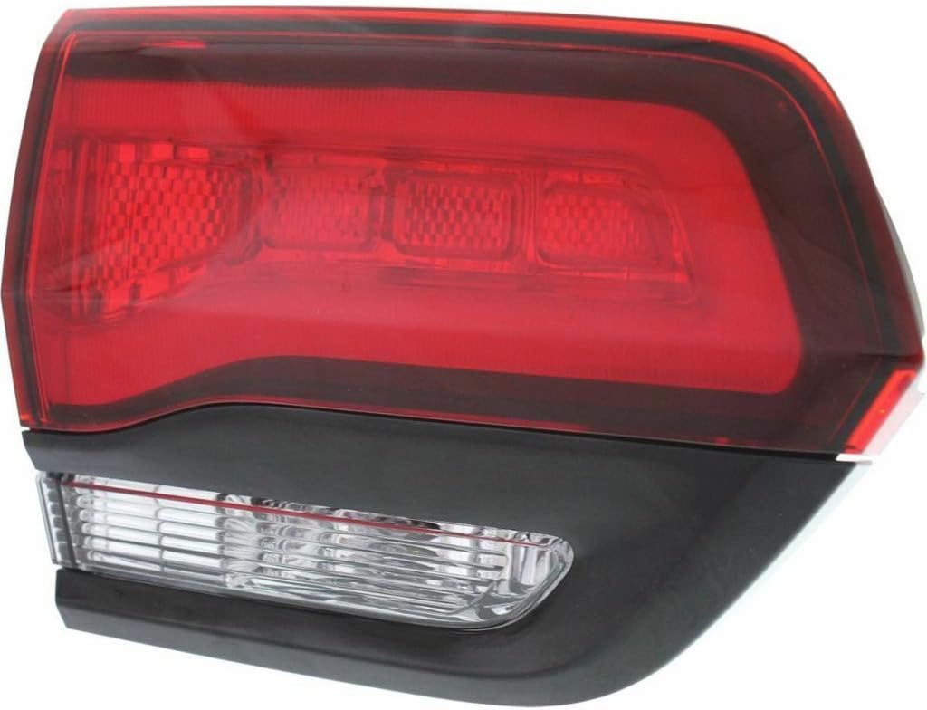Tail Light Inner Passenger Side with Bulbs Black Housing E7605