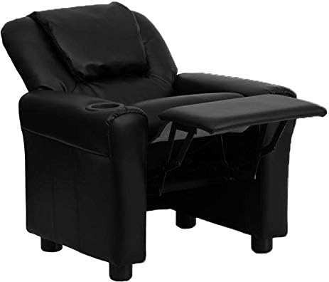 27" Tall Wood Framed Vinyl Kid's Recliner F119385