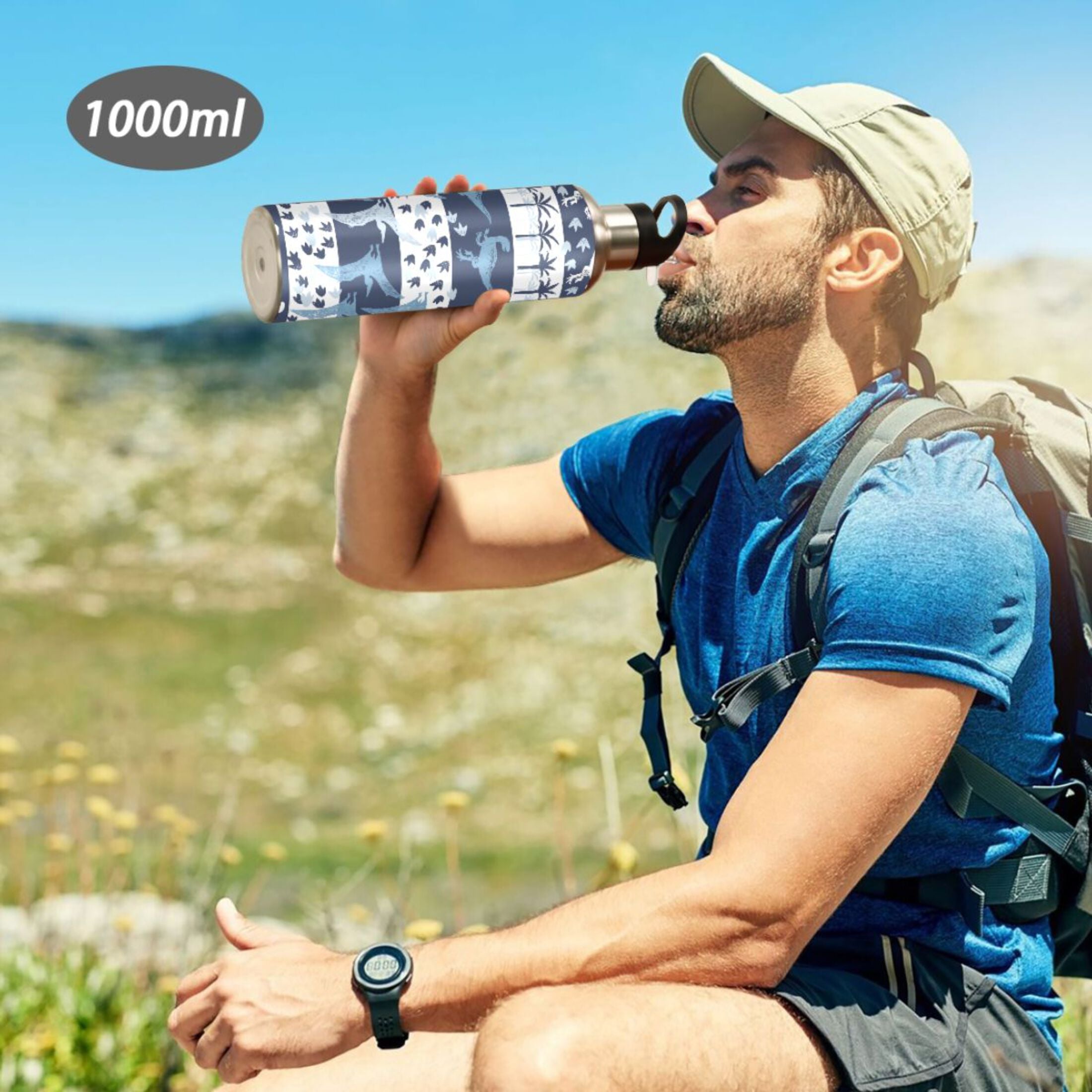 Stainless Steel Insulated Water Bottle with Straw Lid X470736