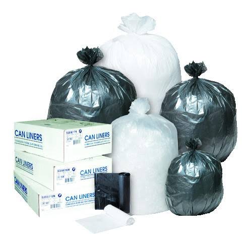 Black 16 Mic 40 x 48 High-Density Can Liner N275242