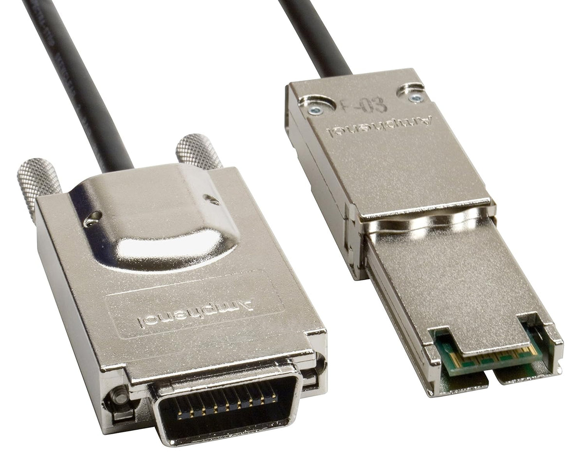 External 4X SAS to Mini-SAS Cable, SFF-8088 to SFF-8470, 2 m, Black D88412