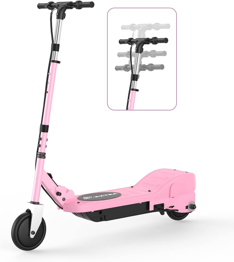 Electric Scooter, Foldable, Adjustable Height, 10mph, 155lbs Max Load A5603
