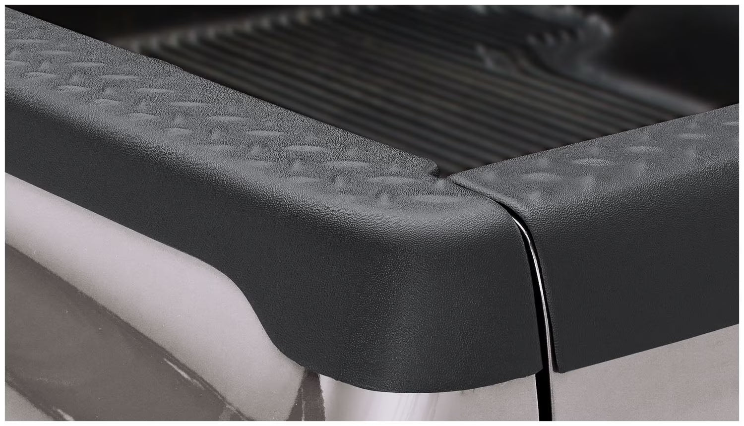 Black Smooth Finish BedRail Caps 2-Pc Set Q500831