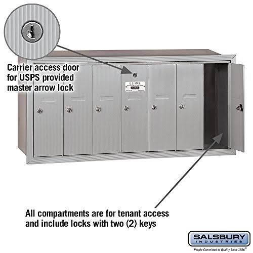 Aluminum Vertical Mailbox 7 Doors H34733
