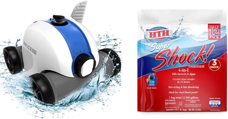 Cordless Robotic Pool Cleaner with Rechargeable Battery, IPX8 Waterproof M557172