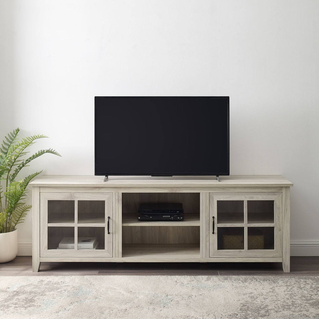Birch Glass Door TV Console O304540