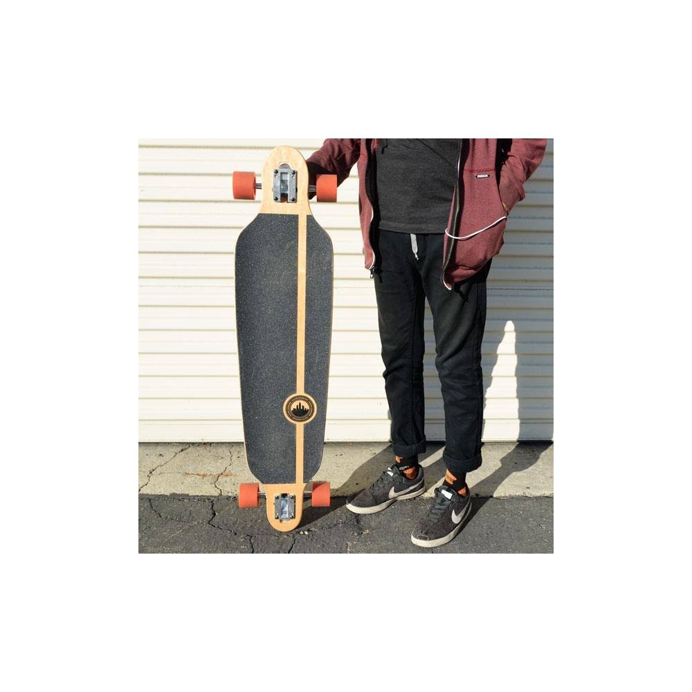 Checker Purple Drop Through Longboard Complete E342109