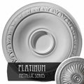 24 1/4x22OD x 1 1/2x22P Hand-Painted Platinum Ceiling Medallion F4317