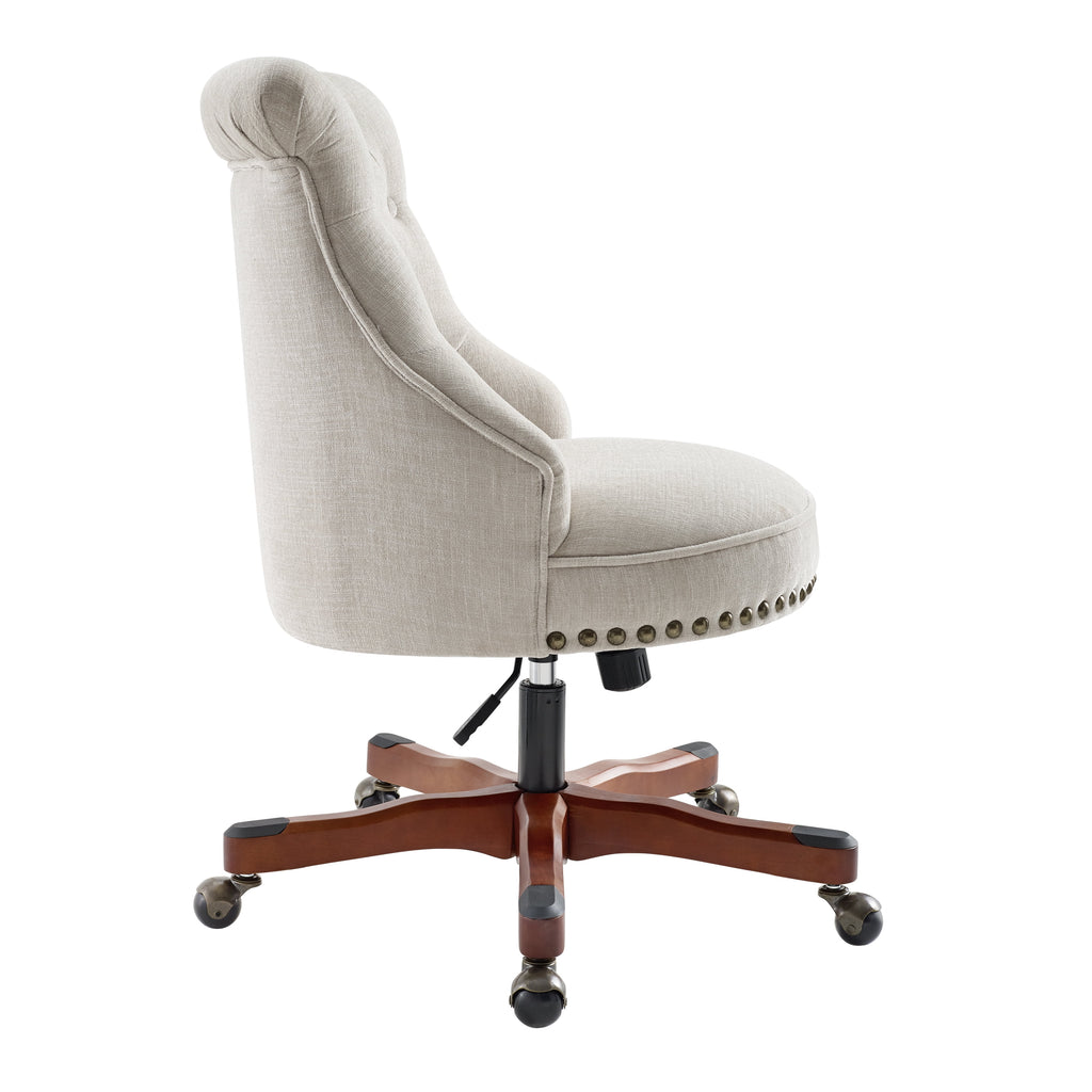 Off-White Swivel Manager's Chair with Adjustable Height F403583