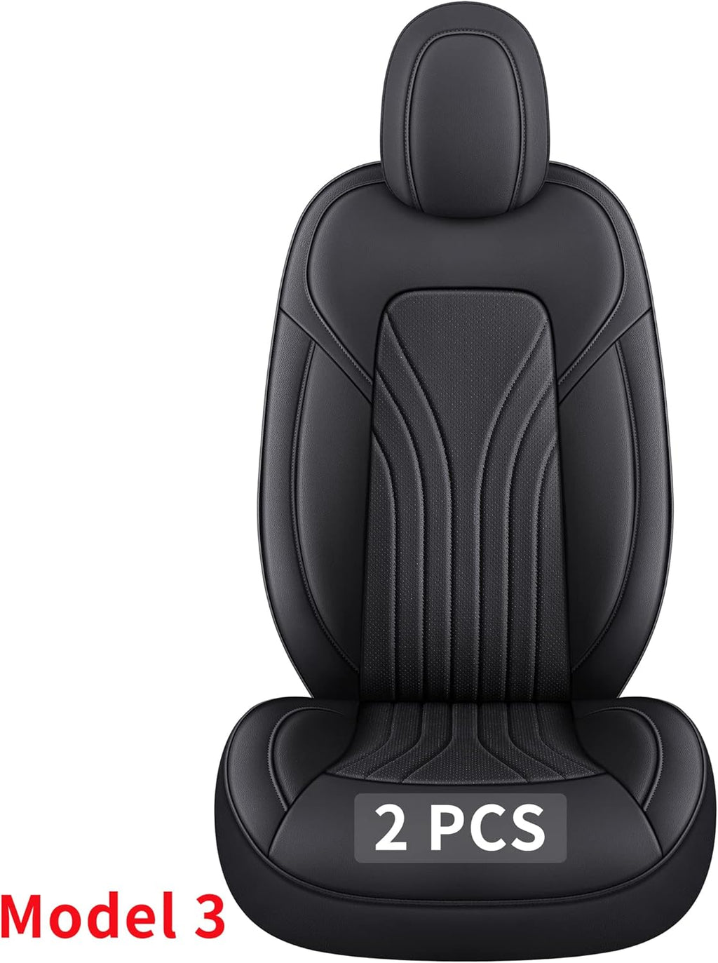 Front Seat Covers with Faux Leather (Black 2 pcs) Z828528