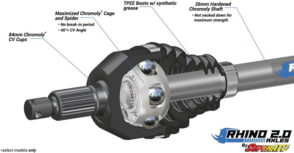 Chromoly Steel Rear Axle for Can-Am Commander K7244