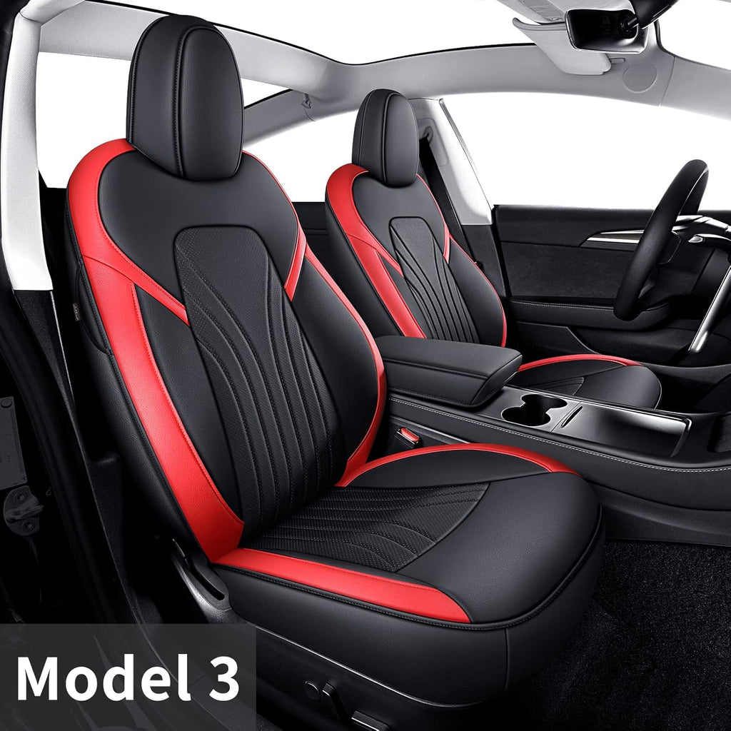 Front Seat Covers with Faux Leather (Black 2 pcs) Z828528