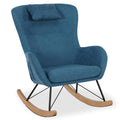 Blue Rocker Chair with Storage Pockets I5536
