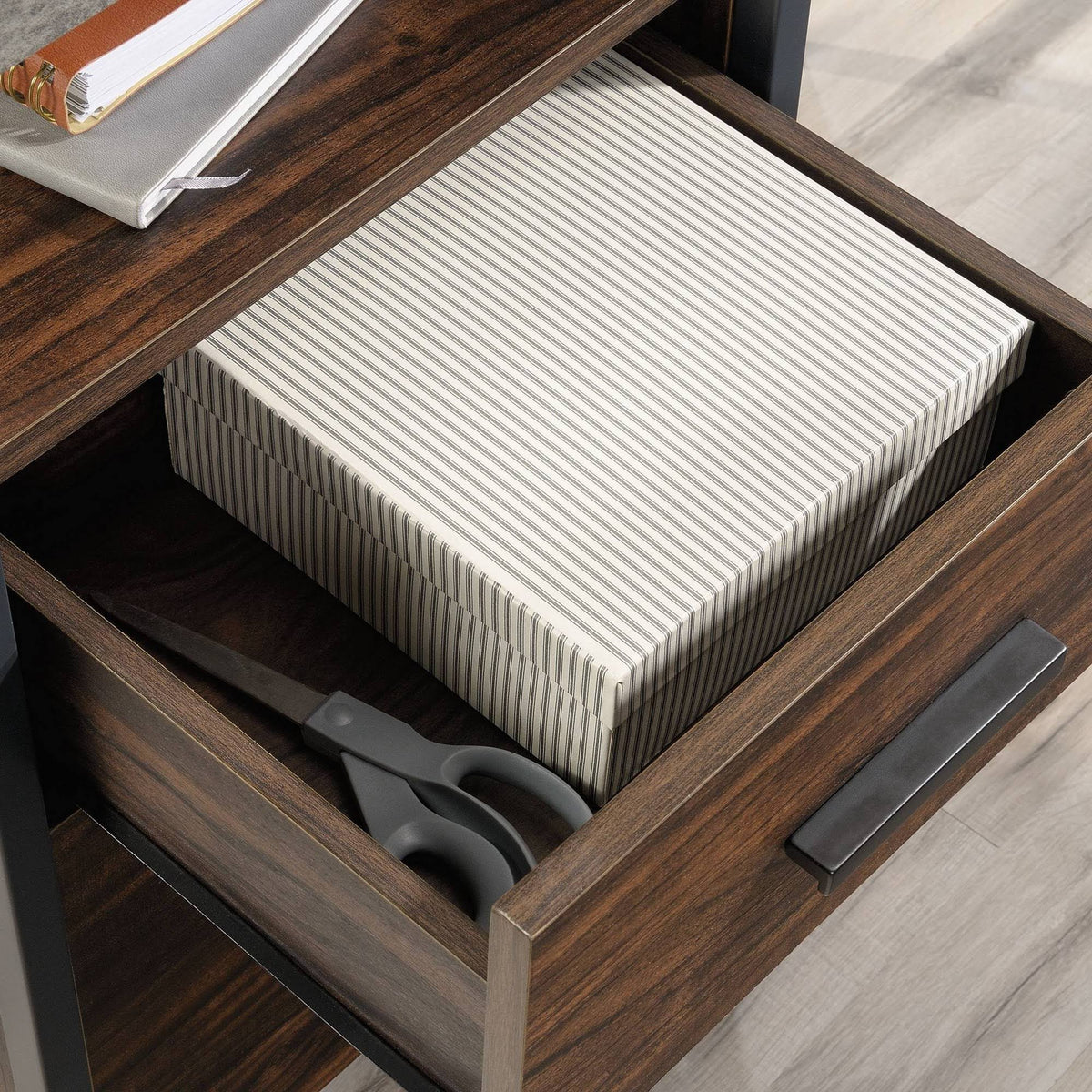 Rich Walnut L-Desk U6400