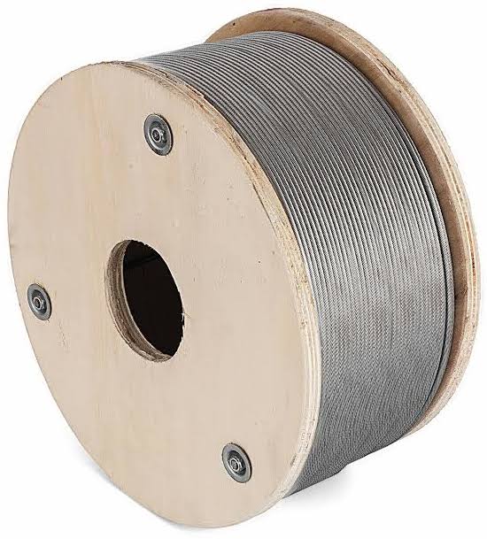 1/8 Stainless Steel Cable Railing Wire Rope 1x19 Type 316 (328 Feet) D74762