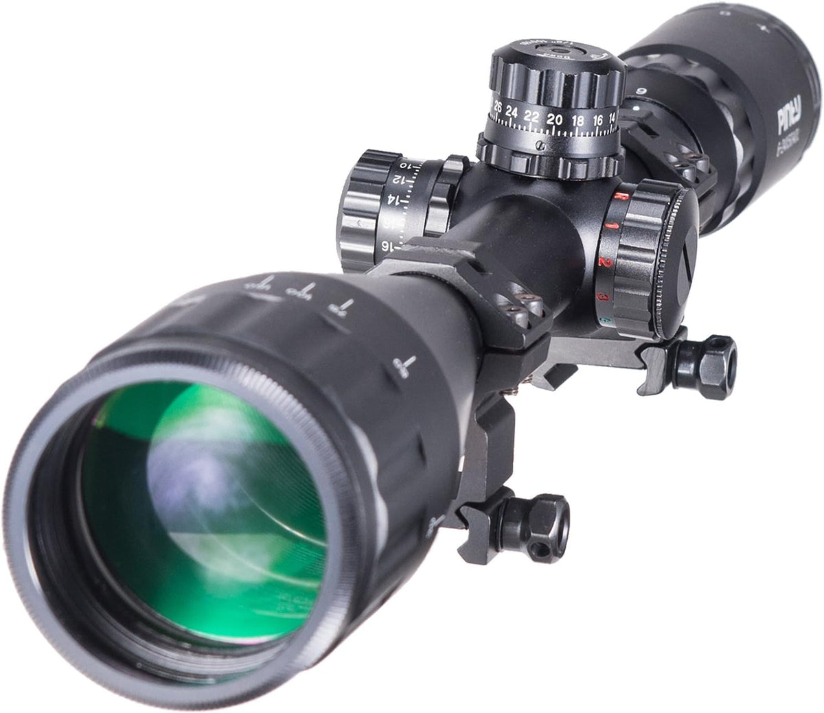 6-24x50 AO Mil Dot Scope with Sunshade Tube & Flip-Open Covers Pack of 2 Q836